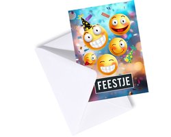 Uitnodiging kinderfeestje - Uitnodiging feestje Jongen Meisje - Uitnodigingskaarten set 8 stuks met enveloppen - Gratis Verzonden