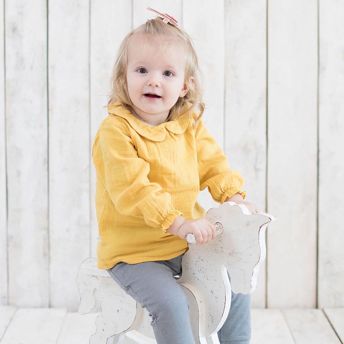 Babyshirt lichaam OrganicEra Organisch mousseline meisjeshemdbody