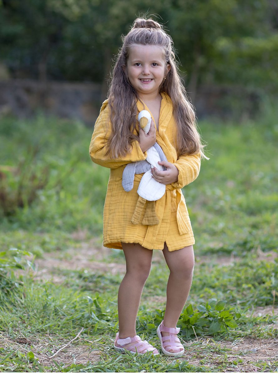 Kinderbadjas OrganicEra Biologische mousseline kinderbadjas