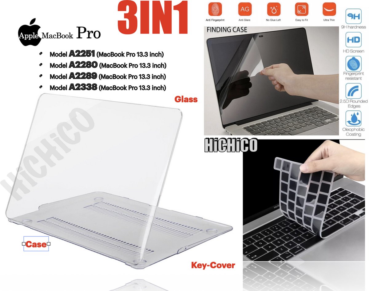 Hoes voor MacBook Pro M1 13 Inch 2020 - MacBook Pro A2251 - MacBook Pro A2280 - MacBook Pro A2289 - MacBook Pro A2338