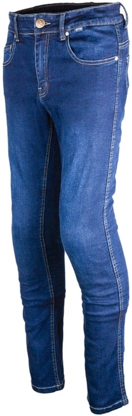 Broek Rattle gms Rattle Slim Ladies Dark Blue Motorcycle Jeans - Maat 32/32 - Broek ...