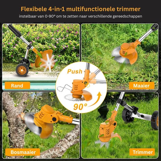 DailySupplies® Onkruidborstel Electrisch - Bosmaaier - Grastrimmers met Accu van DailySupplies® — afbeelding 3
