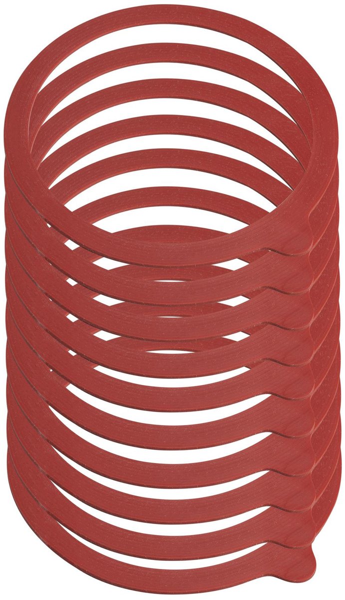 HI Weckpot inmaakringen - 30x - rubber - rood - 11 cm - voor weckpotten