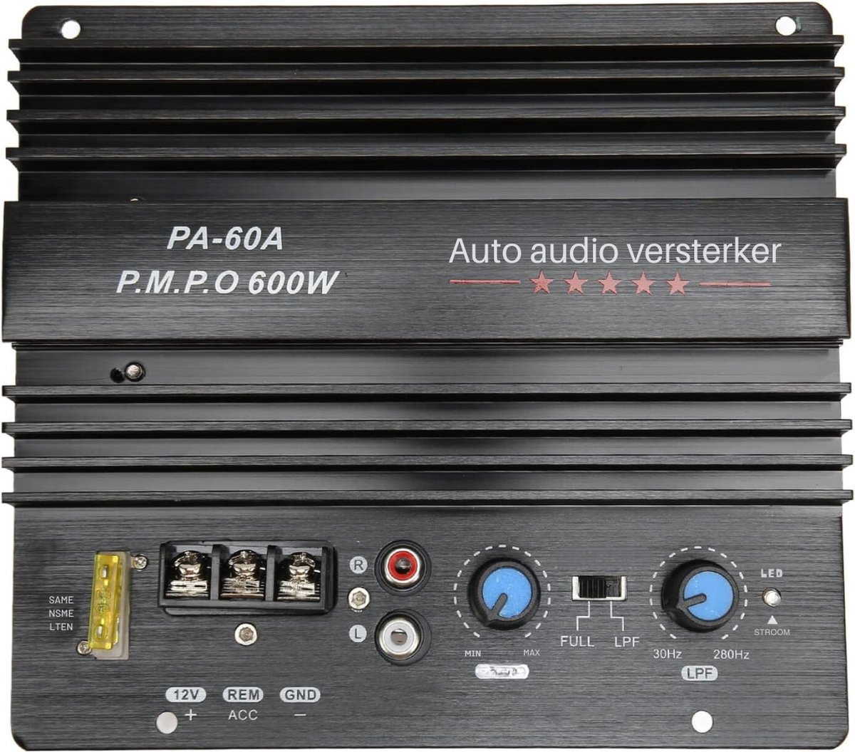 Thuys – Subwoofer Auto – Met Versterker – Autosubwoofer – 19 x 16 x 6cm – Zwart