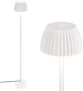 BRILONER Luca - Vloerlamp - dimbaar - aanraakfunctie - geheugenfunctie - lichtkleur warm wit - Ø19 x 124 cm - antiek wit