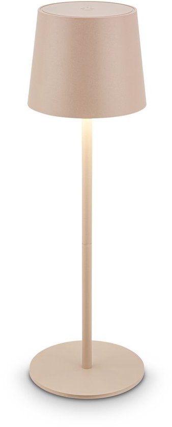 BRILONER Bota - Lampe de table LED rechargeable – intensité variable – sans fil – 33 cm de hauteur – IP44 – pour l'intérieur et l'extérieur – à piles – beige