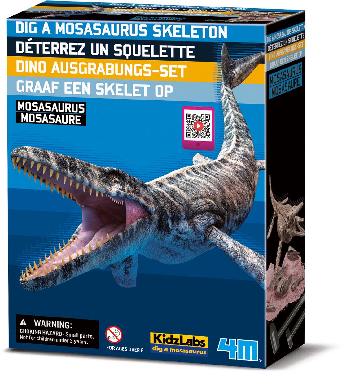 4M graaf je dino op - mosasaurus - opgraafkit en modelbouw skelet - kidzlabs - 8+ afbeelding