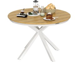 Outsunny Gartentisch Aluminium, Kunststoff Teak