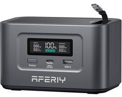 AFERIY Powerstation - 145W - 99.2Wh - Stroomgenerator - Zonnepaneel - Noodpakket