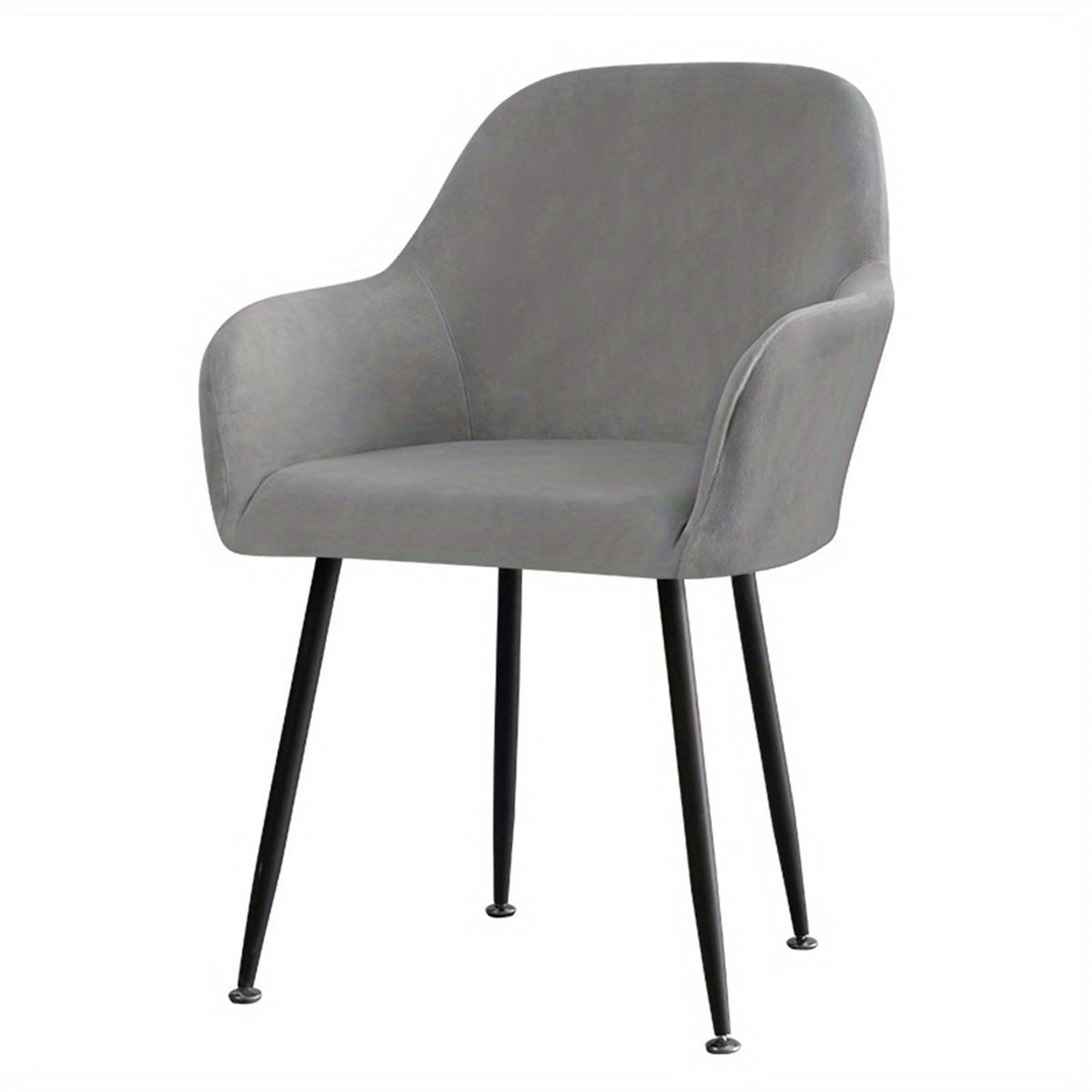 Stoelhoes met armleuning, stretch, universeel, afneembaar, hoezen voor stoelen, wasbaar, voor eetkamer, keuken, woonkamer, kantoor, bruiloft, decoratie, donkergrijs, set van 2