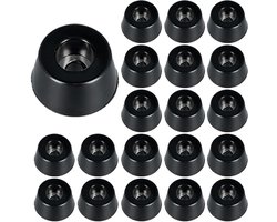 Zeynomax - Rubberen voetjes met metalen schijf voor geluidsabsorptie zwart 15 x 12 x 8 mm
