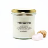 Candlelight-on - geurkaars met geboortebloem en geboortedatum - Lichtpuntje - o.b.v. sojawas en etherische oliën