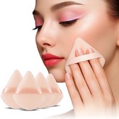 Set van 5 Powder Puff Driehoekige Make-Up Sponsjes I Beauty Blender I Poederdons I Foundation Blender I Beige