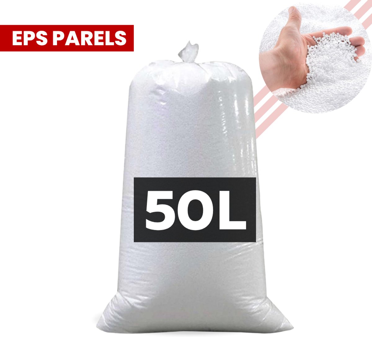 Zitzakvulling EPS Parels/korrels 50 Liter, Hoogwaardige kwaliteit, 30 tm 400 Liter