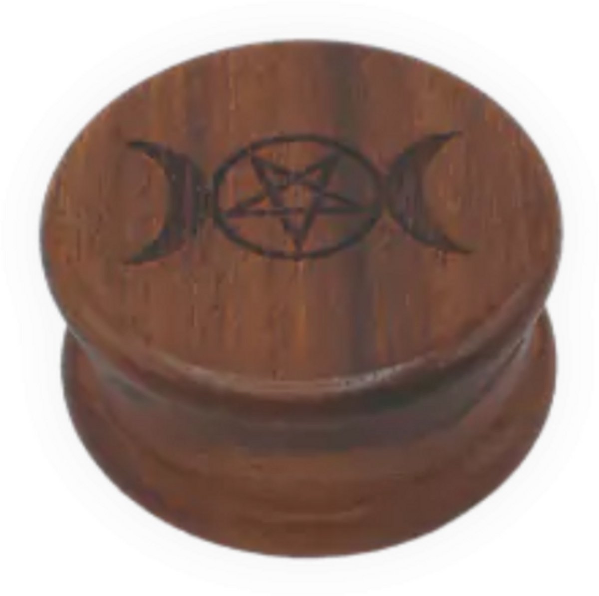 Herb Grinder Triple Moon & Star - Kruiden vermaler - Crusher - 2 delige Houten grinder