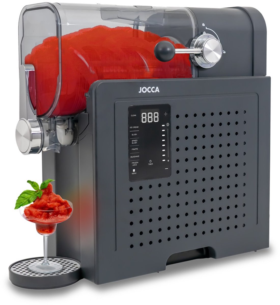 KESSER® Slush Maschine für zu Hause - Slush Ice Maker 2L - für Slush, Eis-Cocktails, Frappés, Milchshakes & gefrorenen Saft - in 25 min & mit 6 Programmen - inkl. 3x Becher