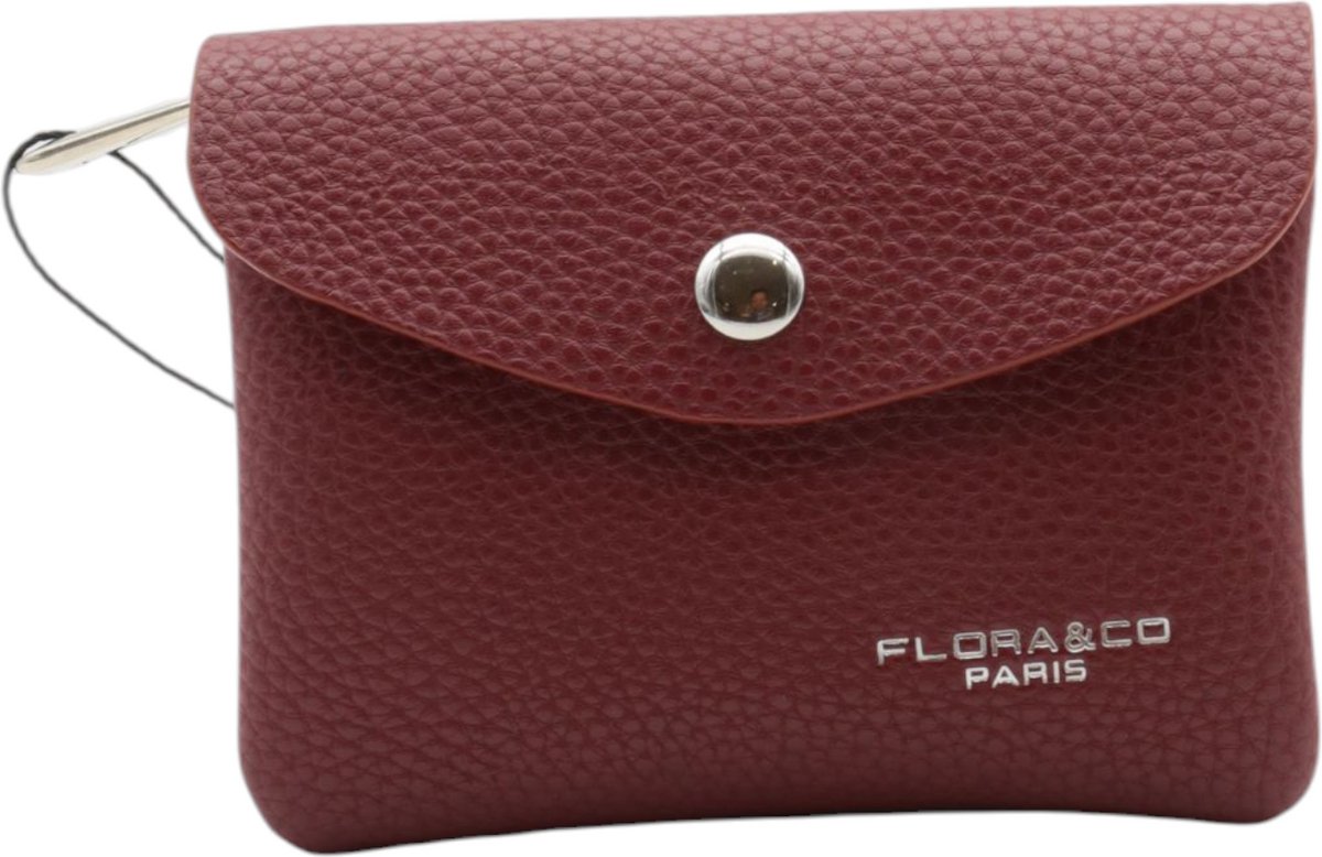 Flora & Co - Dames Portemonnee - Portefeuille - Beurs - Wallet - met rits - bordeaux