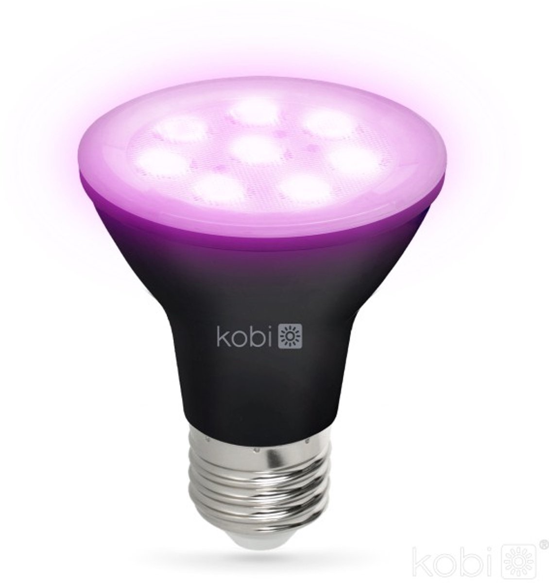 Kobi LED Grow Bulb Planty-B 7W 1200K Zwart - Kweeklamp voor planten (Design Serie) | E27 | 7 watt | 25.000 Branduren