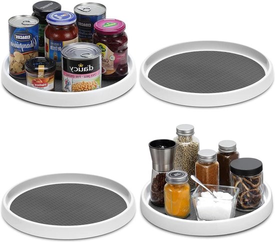 mDesign - Draaiplateau met 2 etages - ideale opberger in de keuken voor