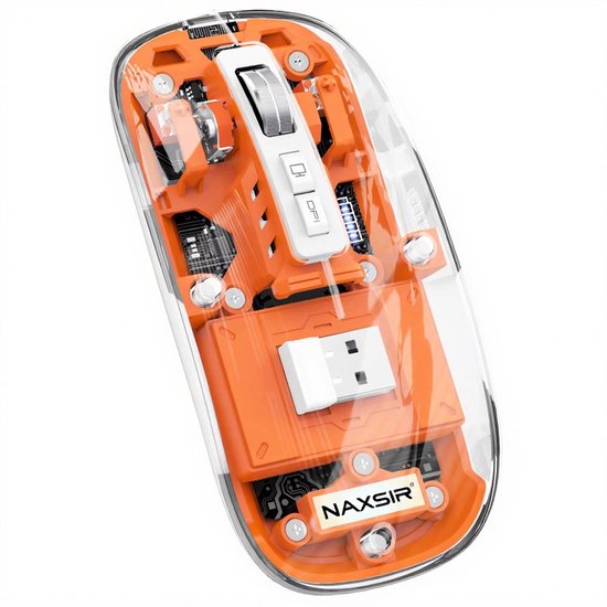 NAXSIR Draadloze Drie - Modi Muis, Stille Klikken | High - Precision Sensor, Langdurige Accu, Compatibel met iOS/Android/Windowsysteem