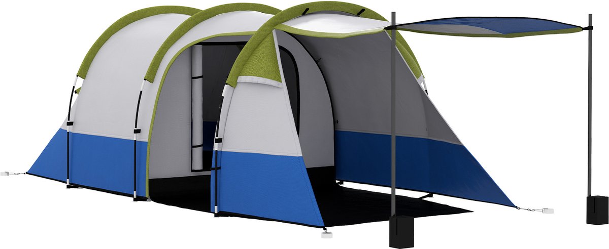 Outsunny-Campingzelt-Polyester, Fiberglas-420L x 200B x 150H cm-Grün
