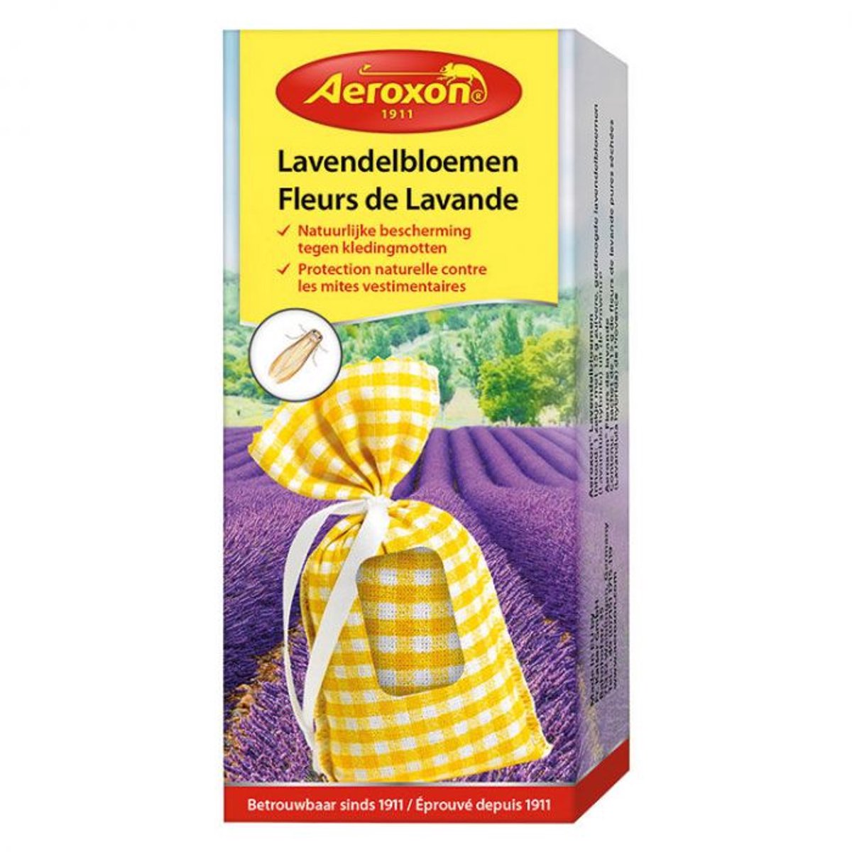 Aeroxon – Lavandelbloemen tegen motten - Mottenval – Mottenval kledingmotten – Motten bestrijden – Mottenballen – Aangename geur