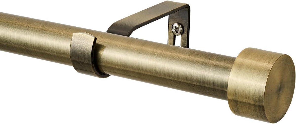 VIOREMOS Gordijnroede, zwart, 3 m, 25 mm, gordijnroede 66-300 cm, met eindstukken voor woonkamer, eetkamer, slaapkamer, badkamer