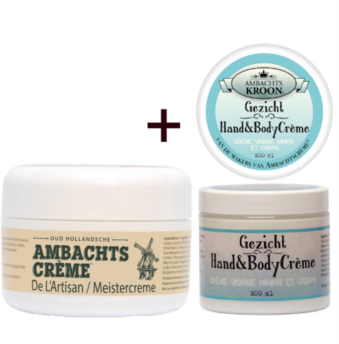 Goedkoopste VOORDEELPACK, 200ml pot ambachtscreme 200ml pot Gezicht, Hand en Bodycreme