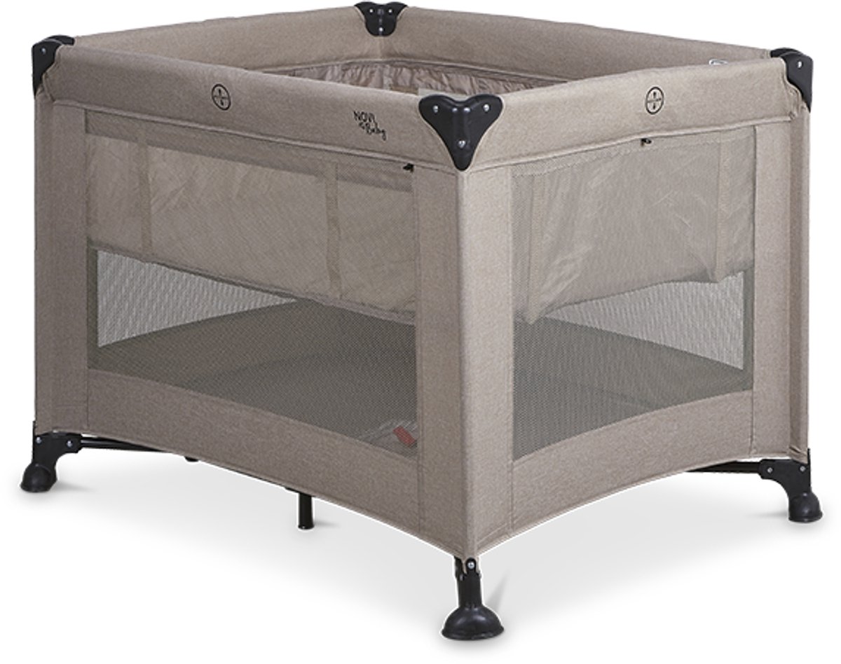 Novi Baby Nolan Luxe Air+ Campingbed/Box - Zand Melange - Compact inklapbaar campingbed - Inclusief transporttas thumbnail 5