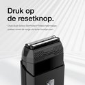 Zwart BALZAC elektrisch scheerapparaat met gedetailleerde folie-elementen.