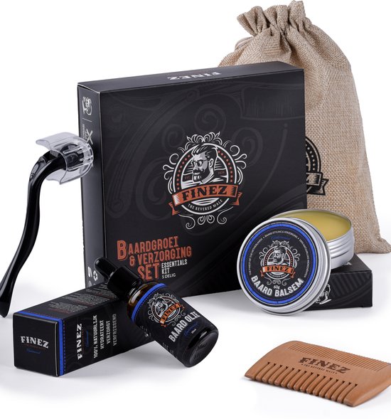 Finez Essentials Baardgroei Kit met Baardroller