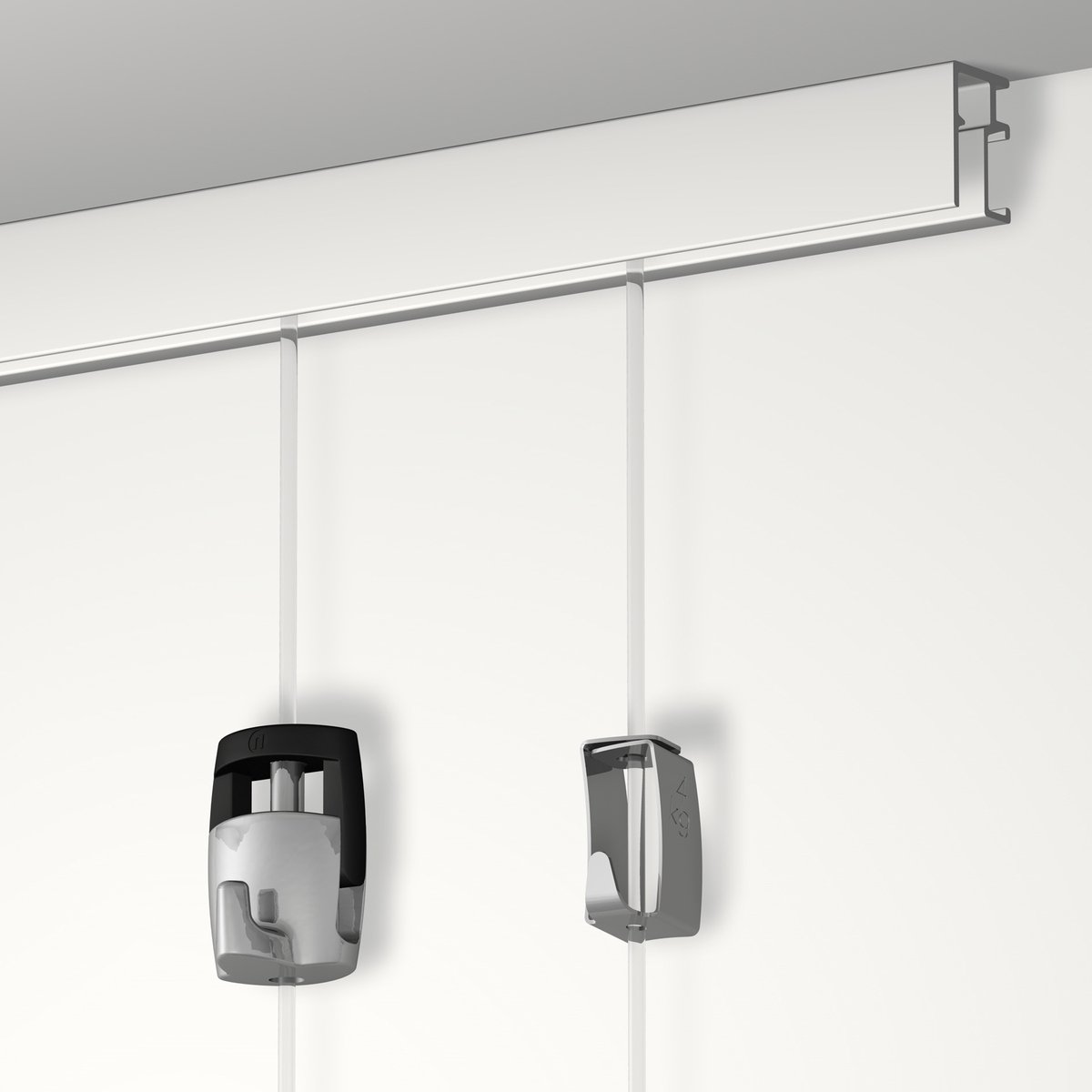 Artiteq - Newly Schilderijrail R10 - Ophangsysteem Schilderijen / Posters / Kunst - 24 Meter Rail - Zonder Boren - Complete Set met Draden & Haken - Wit Overschilderbaar - Ophangrail voor Muurmontage