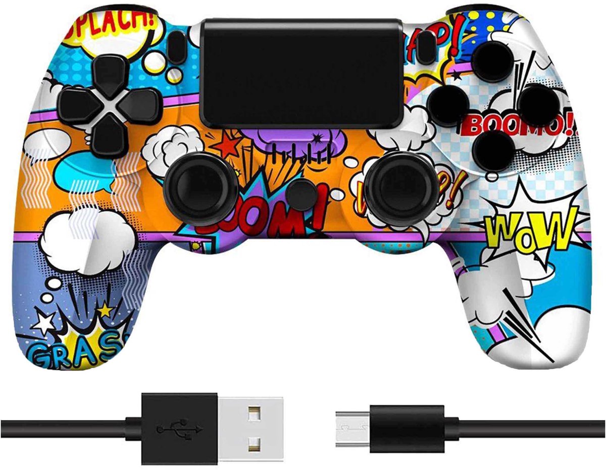 NAXSIR ps4 controller- Bluetooth Draadloos - Geschikt voor PS4/PC -USB-C opladen - Dubbele Trillingsmotoren - Sixaxis Sensor