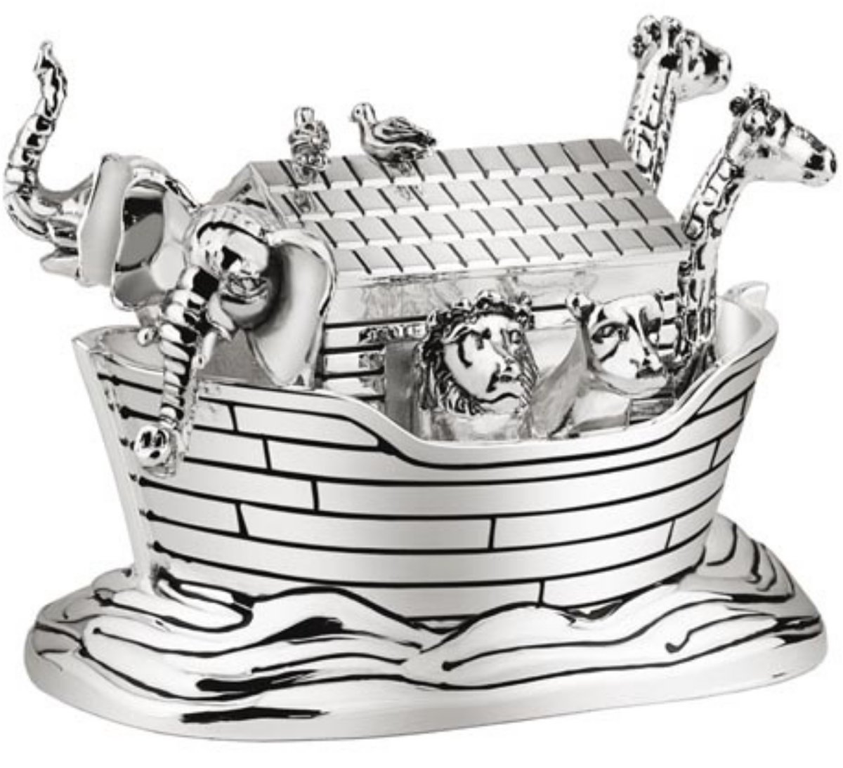 Zilverstad - Muziekdoosje Noah's Ark zilver kleur