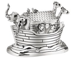 Zilverstad - Muziekdoosje Noah's Ark zilver kleur