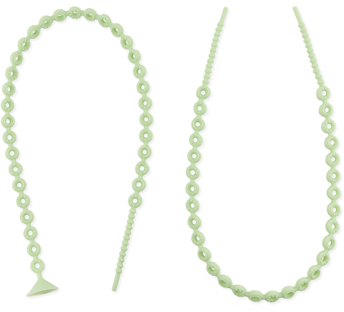Bumkins - Silicone Accessory Tether | Accessoirekoord (2 stuks) voor drinkbekers, bijtringen, bestek en kinderwagenaccessoires, platinum siliconen, veilig voor baby’s die tandjes krijgen - Sage