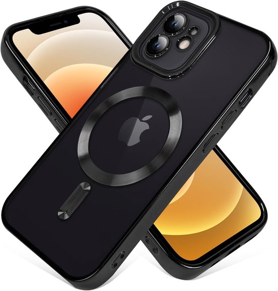 Telefoonhoesje Geschikt voor iPhone 11 – Siliconen Hoes met Chroom – Compatibel met MagSafe – Geïntegreerde Camerabescherming – Zwart – FuturiQ