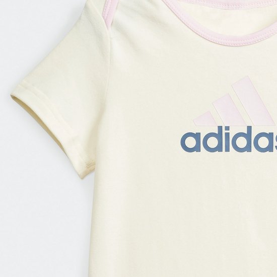 Adidas - Rompertje met mutsje - Roze - Ivoor - giftset - maat 98 van Adidas — afbeelding 5