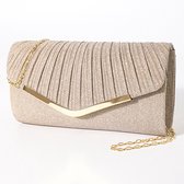 Clutch glitter clutch zilveren handtas kleine avondtas dames