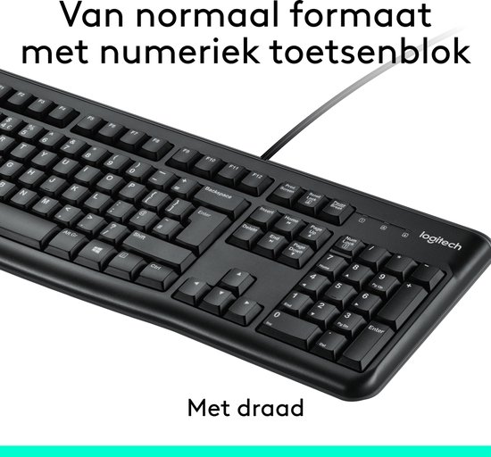 Logitech MK120 Toetsenbord en Muis | Azerty | Bekabeld USB