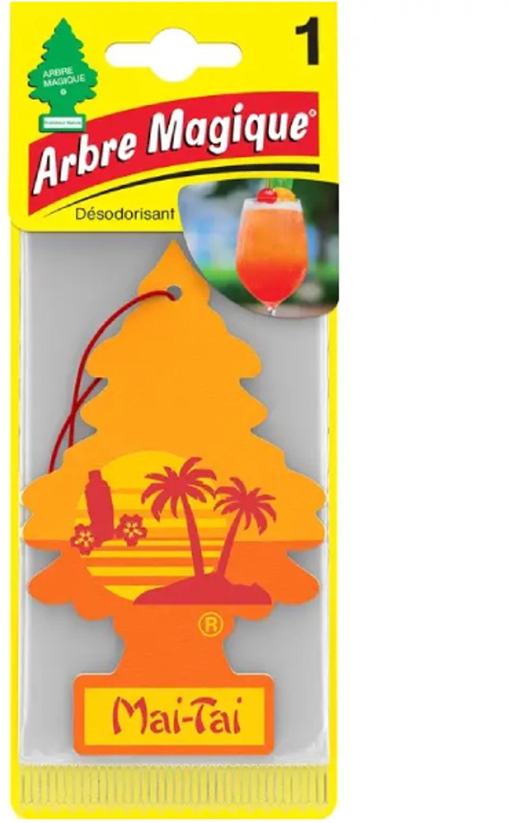 Mai-Tai Arbre Magique Geurboom Luchtverfrisser voor in de auto – Car Parfum – Geurboompje – Geurbooster – Wonderboom – Geurverfrisser – Nieuwe Auto – Autogeur – Autoparfum – Geurblad - Zomer Fris