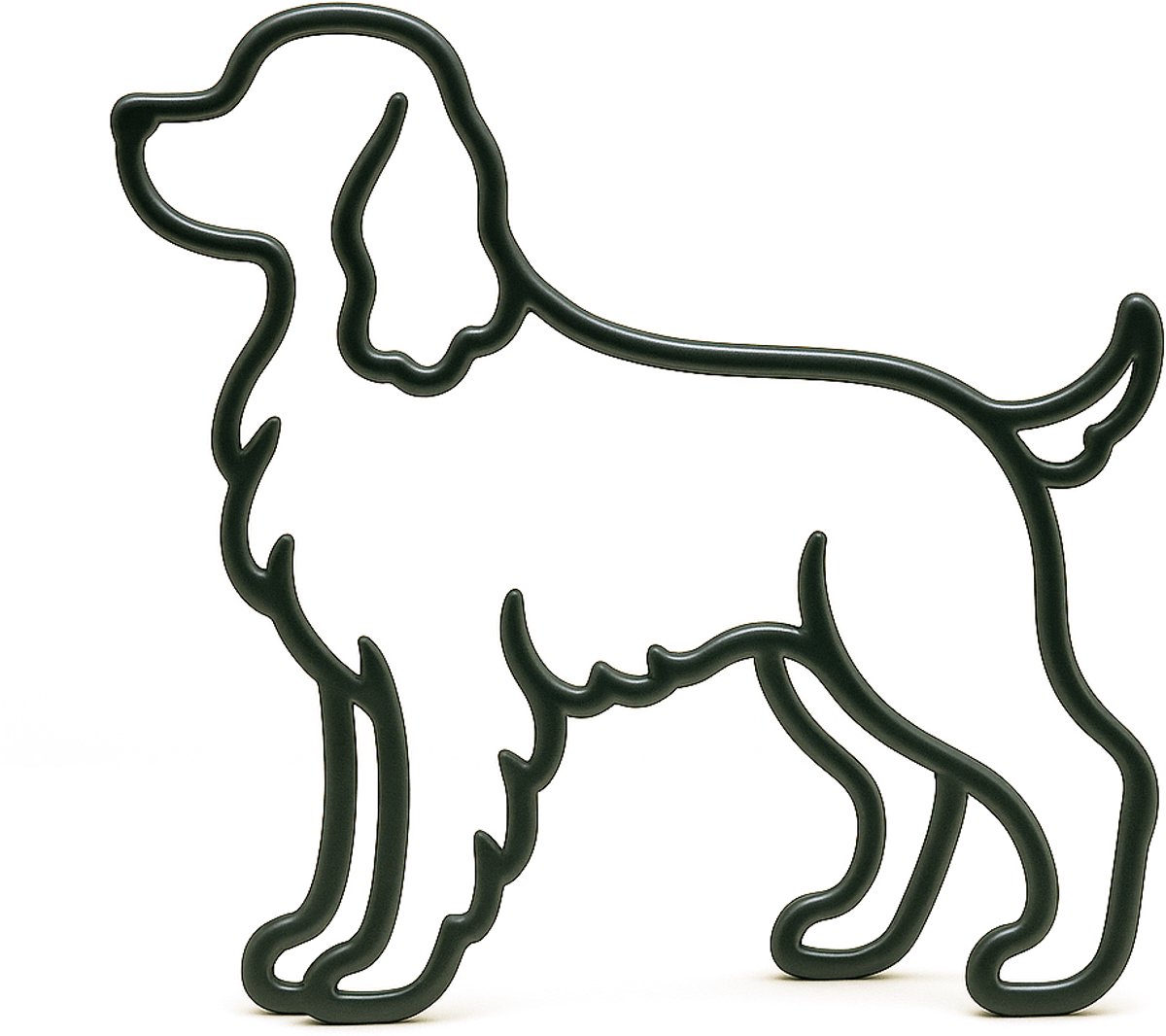 Cocker Spaniël - hondenbeeldje - zwart - 22 cm breed