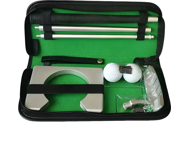 Stripe indoor puttingset - Putter, oefenhole en 2 golfballen — afbeelding 3