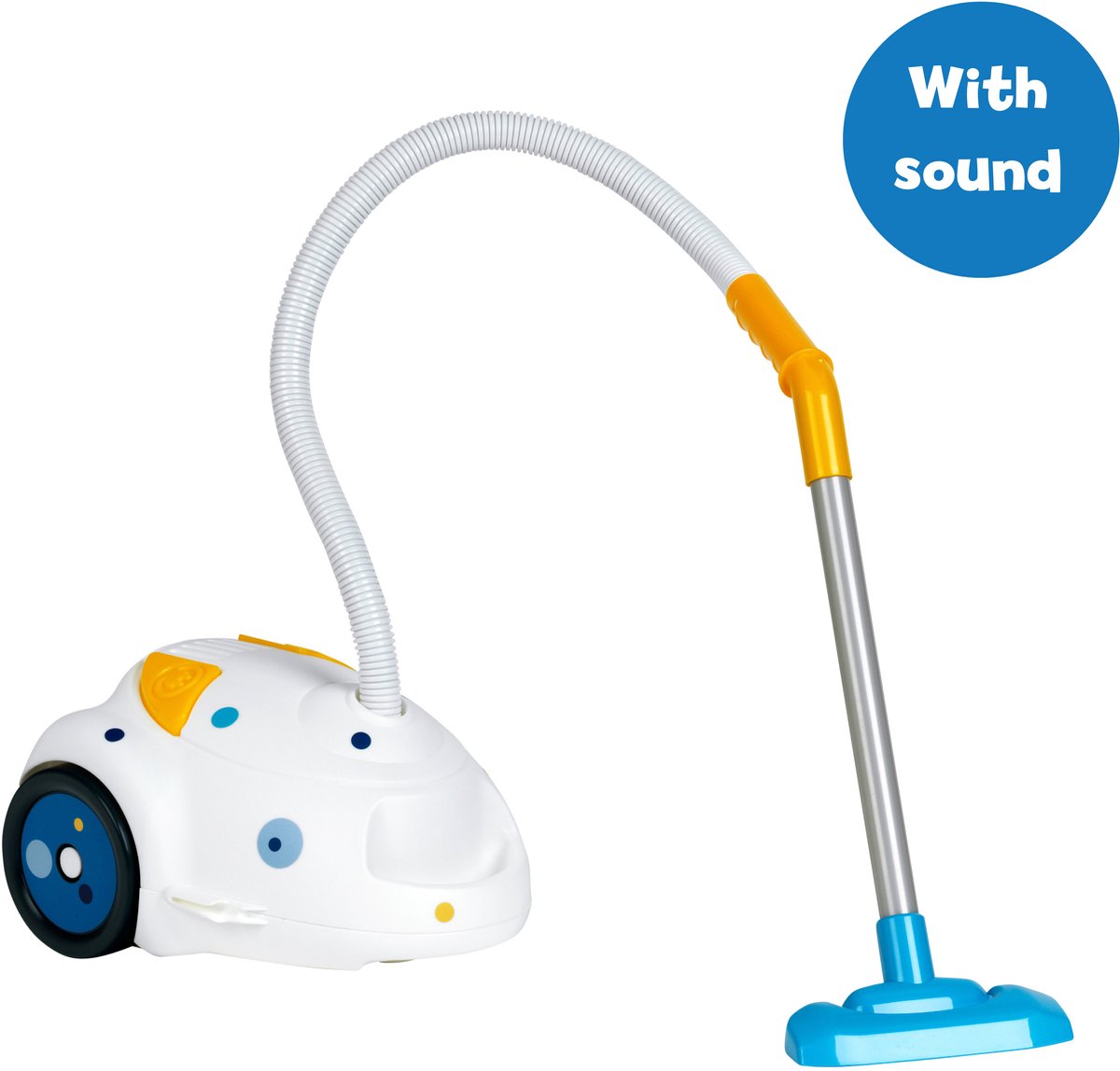 Klein Toys - speelgoed stofzuiger - met geluid - wit en geel