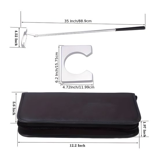Stripe indoor puttingset - Putter, oefenhole en 2 golfballen — afbeelding 5