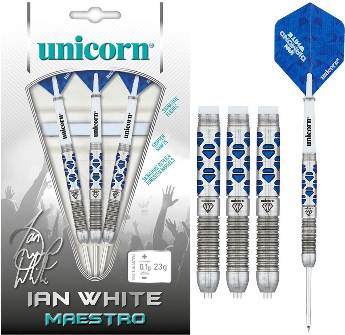Unicorn Ian White Maestro Phase 2 90% - Dartpijlen 25 Gram