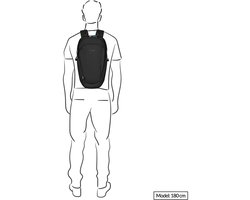 Pacsafe Eco ECONYL® Backpack - 25 L - Rugzak - RFID-blokkerend - Anti-diefstal - Beveiligde Reistas - Geschikt voor 16-inch laptop - Black