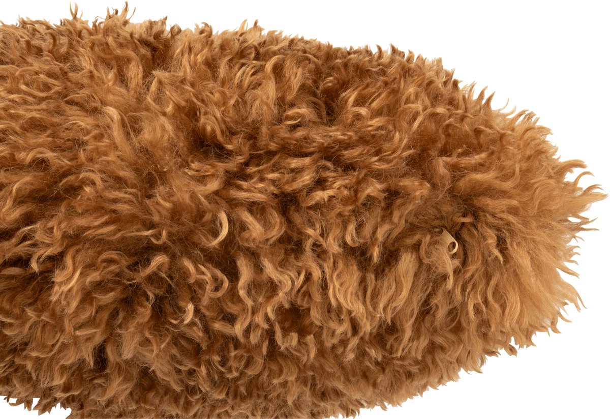 J-Line kussen Moutie - polyester - bruin