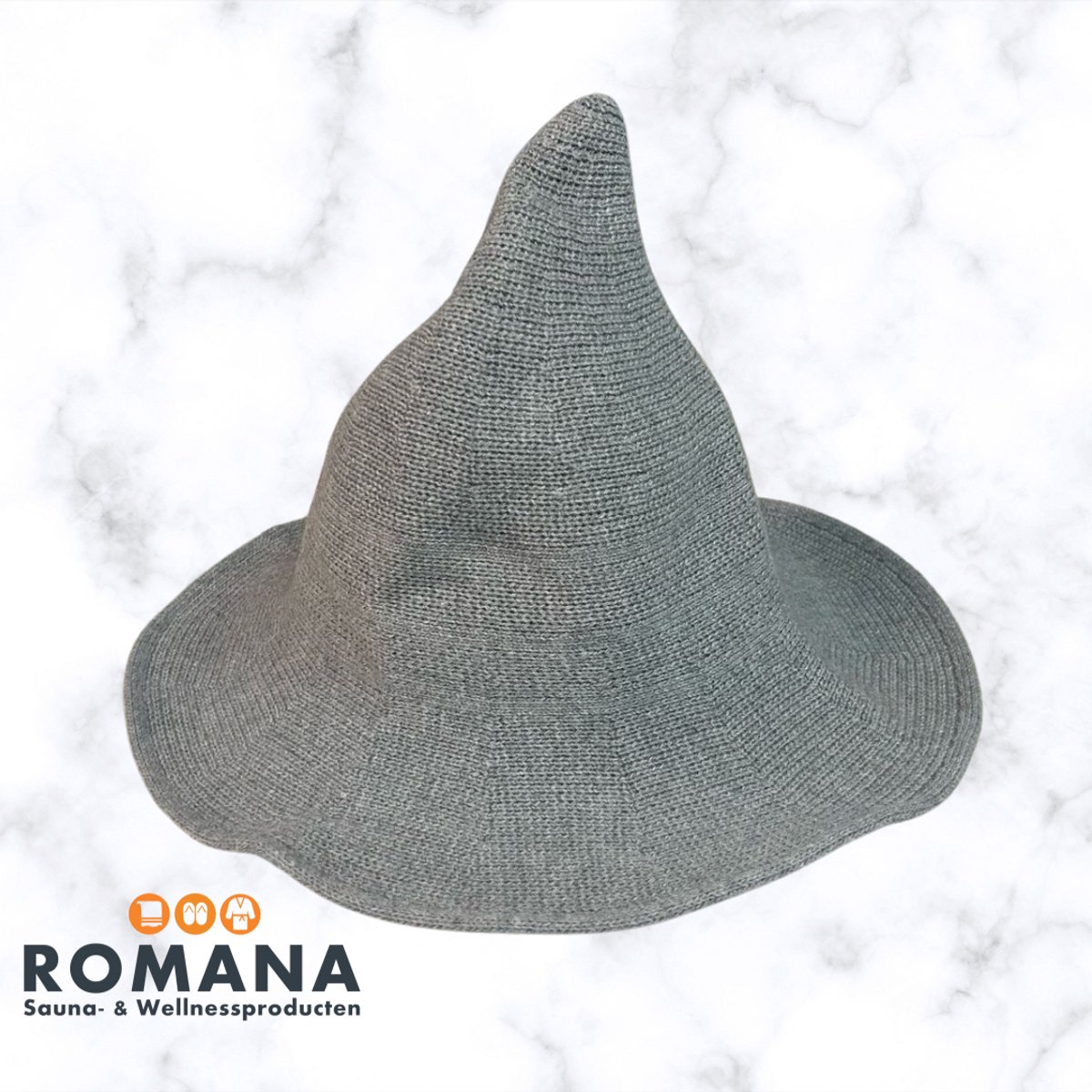 Romana Products - Heksen Saunahoed - Sauna Accessoires - Sauna Muts - Grijs