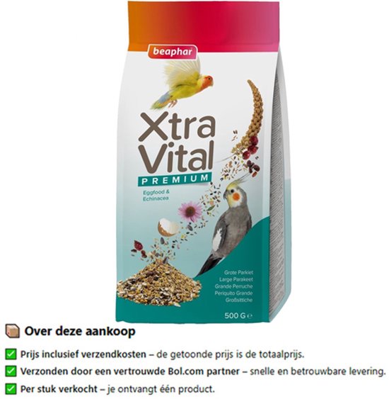 Beaphar Xtravital Grote Parkie - Vogelvoer - 500 g